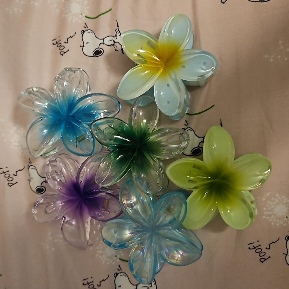 Colorful Flower Hair Clips